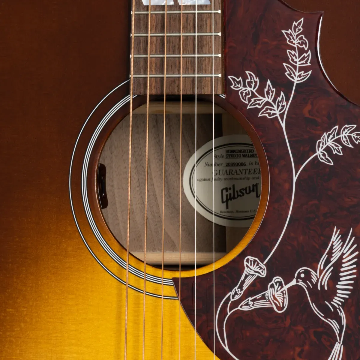 Gibson Acoustic Hummingbird Studio Walnut Acoustic-electric Guitar - Walnut Burst — view 3