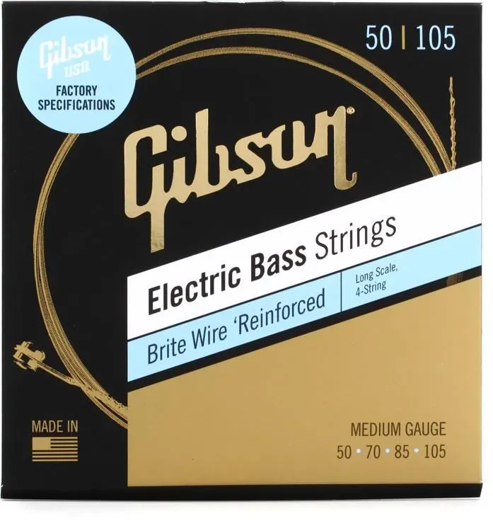 Gibson SBG-SSM Brite Wire Electric Bass Strings Short Scale -.050-.105 Medium — view 1