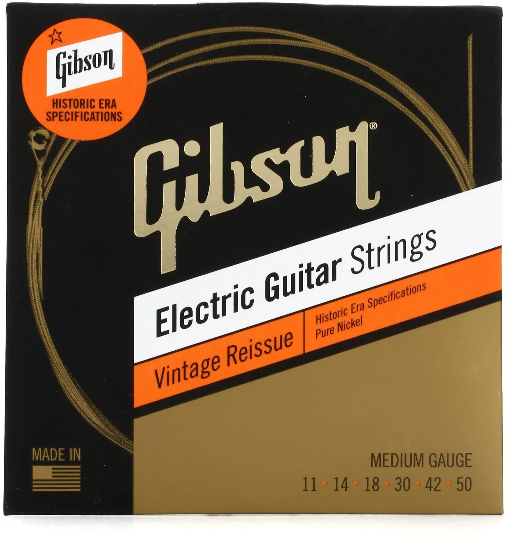 Gibson Vintage Reissue Electric Guitar Strings - .011 - .050 Medium