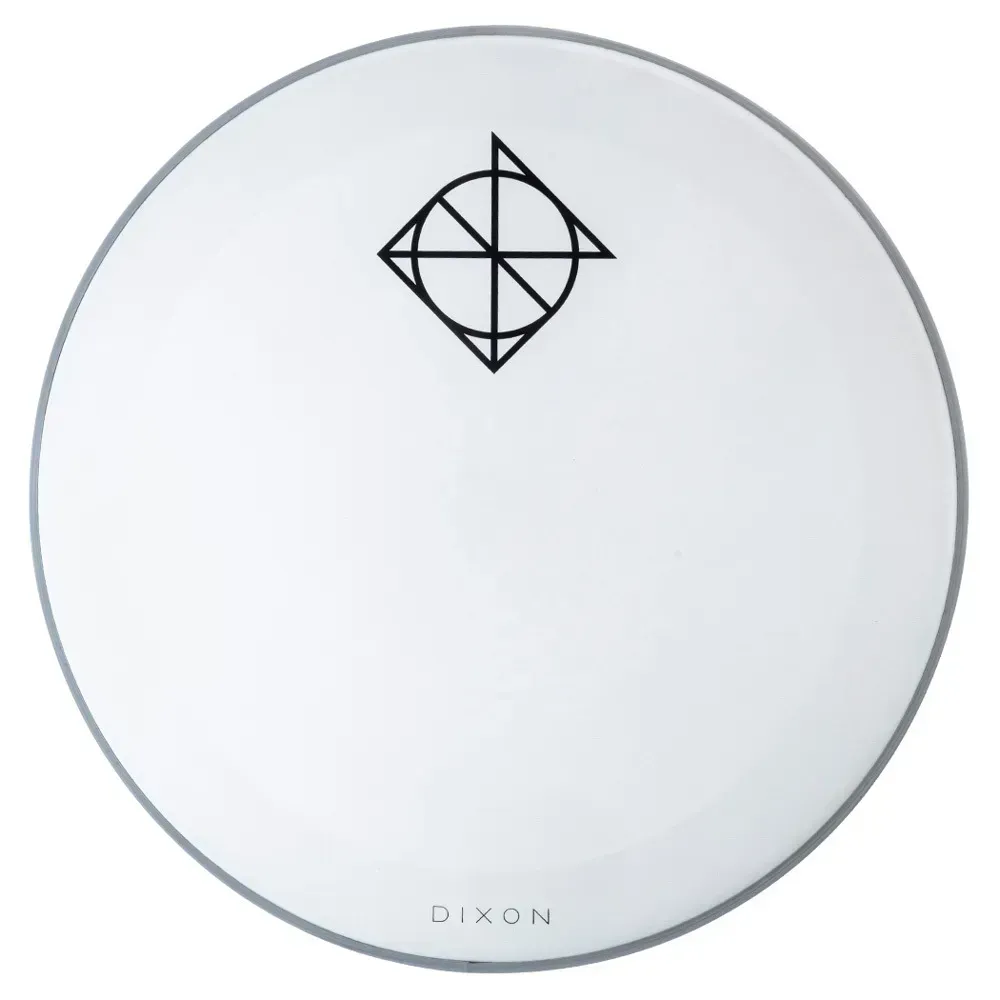 Dixon 22 Inch Bass Drum Head white with Dixon Logo