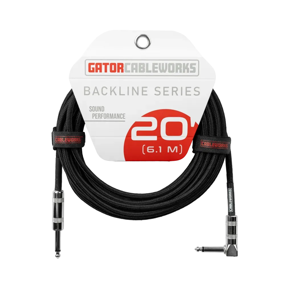 Gator Cableworks Backline Series 6M Black Instrument Cable — view 1