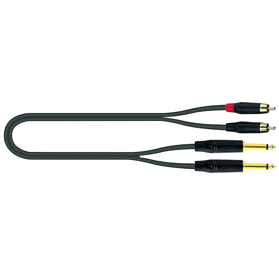 Quiklok JUST 2RCA2J - 2 RCA - 2 Jack Mono Cable 2m