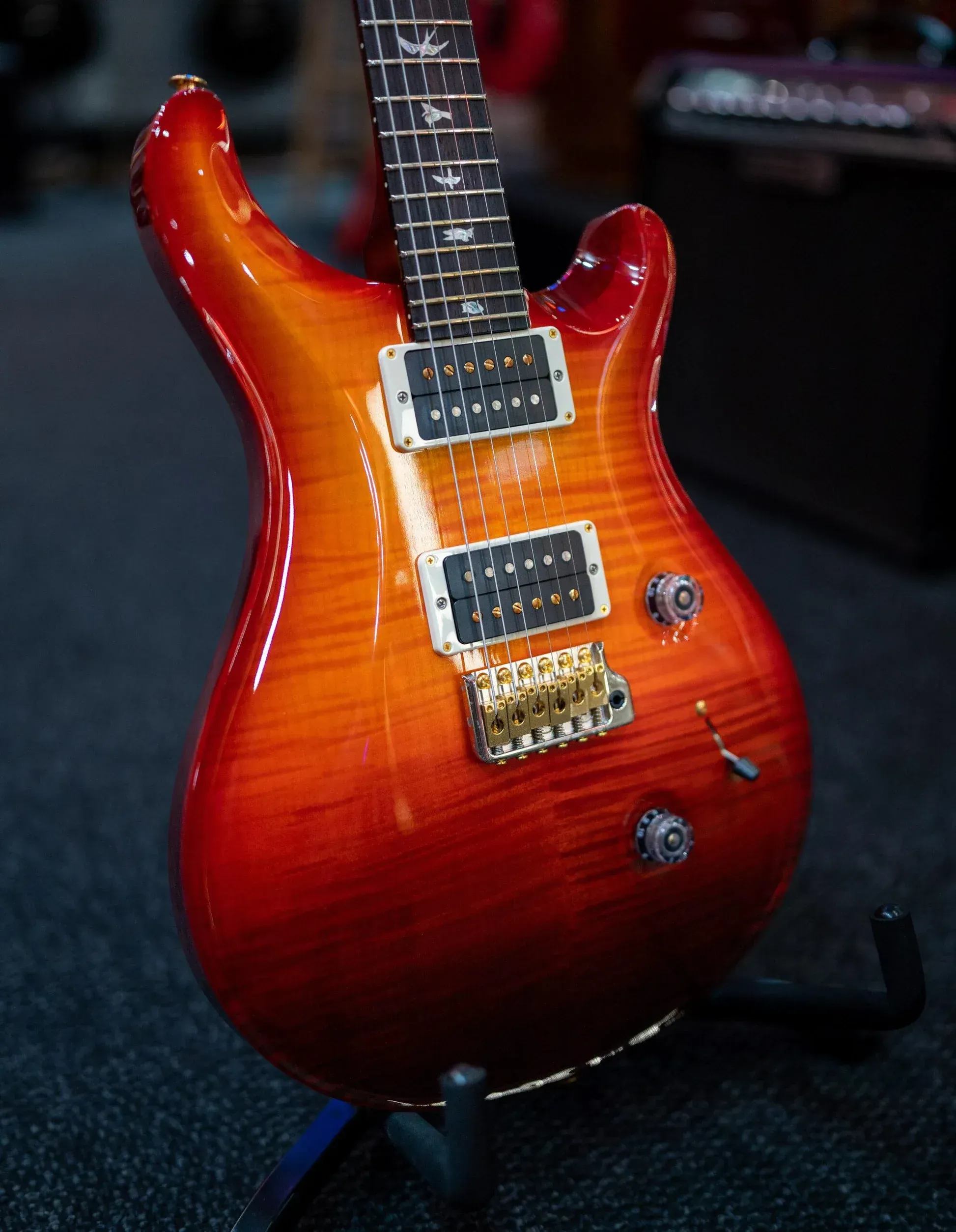 PRS CORE Custom 24 - 10 Top Flame Maple Electric Guitar - Sunset Fade