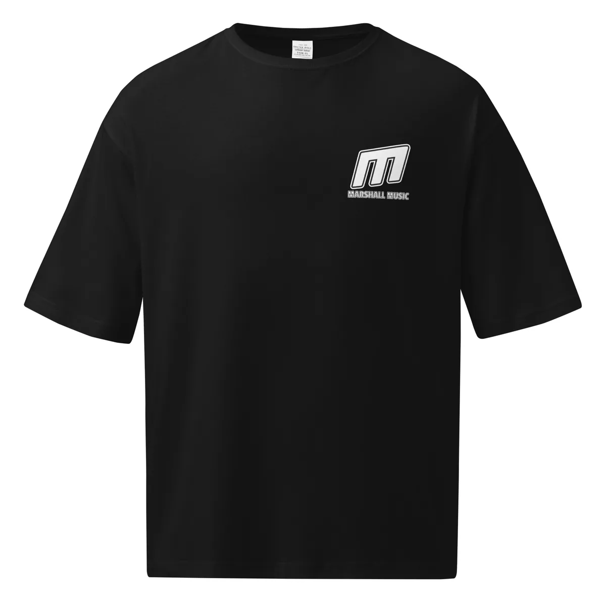 Marshall Music Vinyl Record Black Oversized Tee — view 1