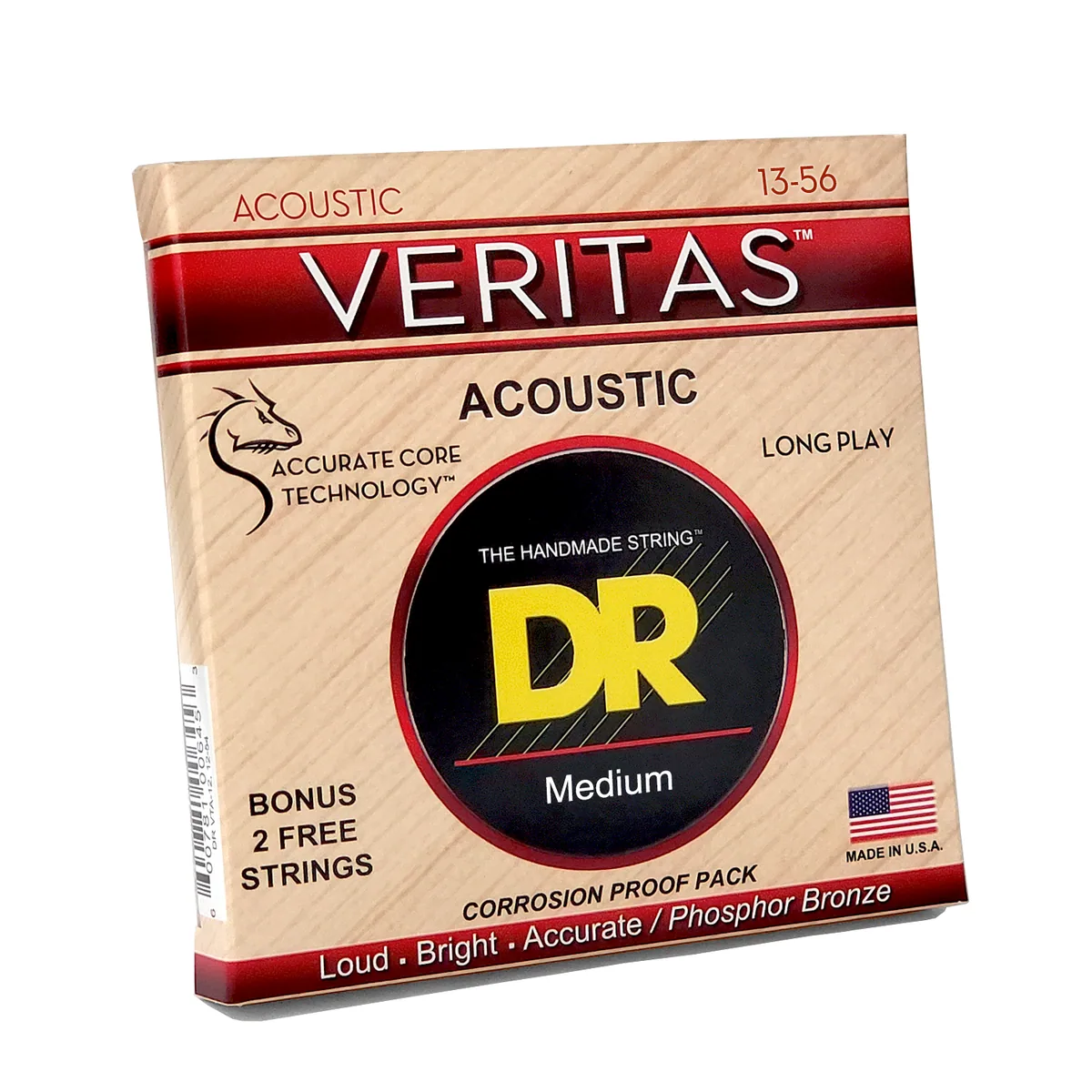 DR Strings VTA-13 Veritas - .013-.056 Medium Phosphor Bronze Acoustic Strings — view 1
