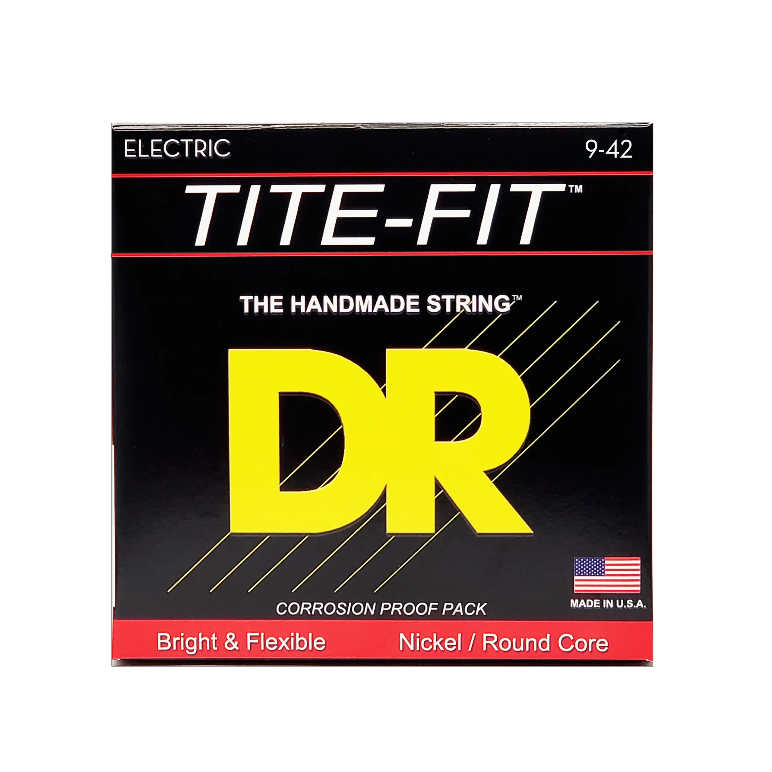 DR Strings Tite-Fit Nickel 9-42 Gauge Electric Guitar Strings — view 1