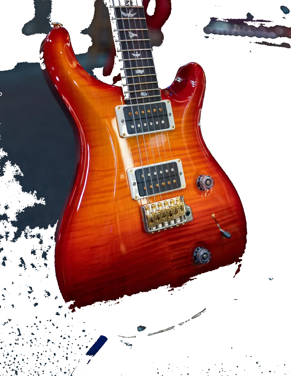 PRS CORE Custom 24 – 10 Top Flame Maple Electric Guitar – Sunset Fade — view 1