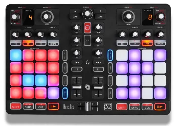 Hercules P32 DJ Controller with High Performance Pads — view 2