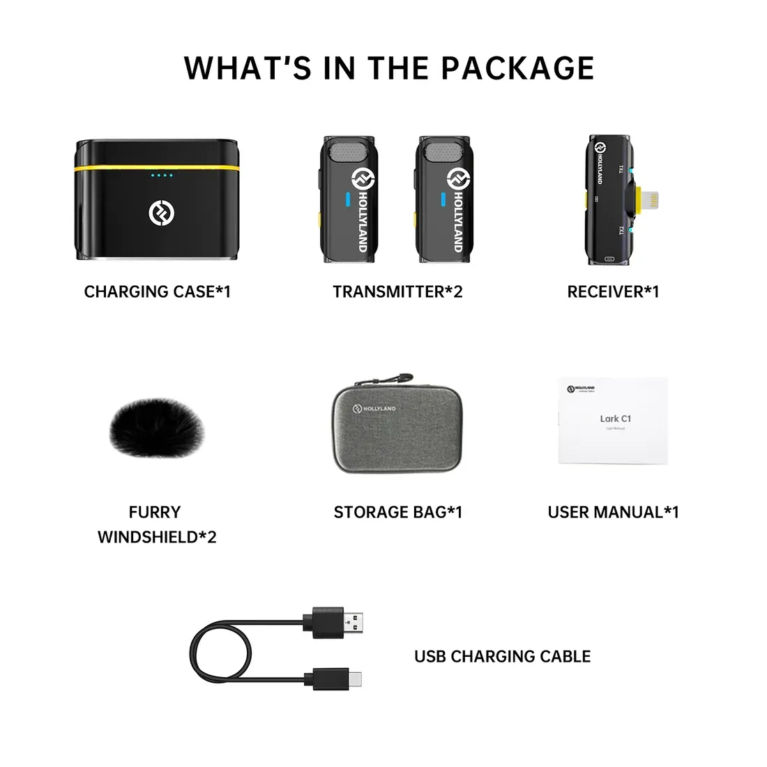 Hollyland LARK C1 Duo – Wireless Microphone System - (2.4 GHz) — view 7