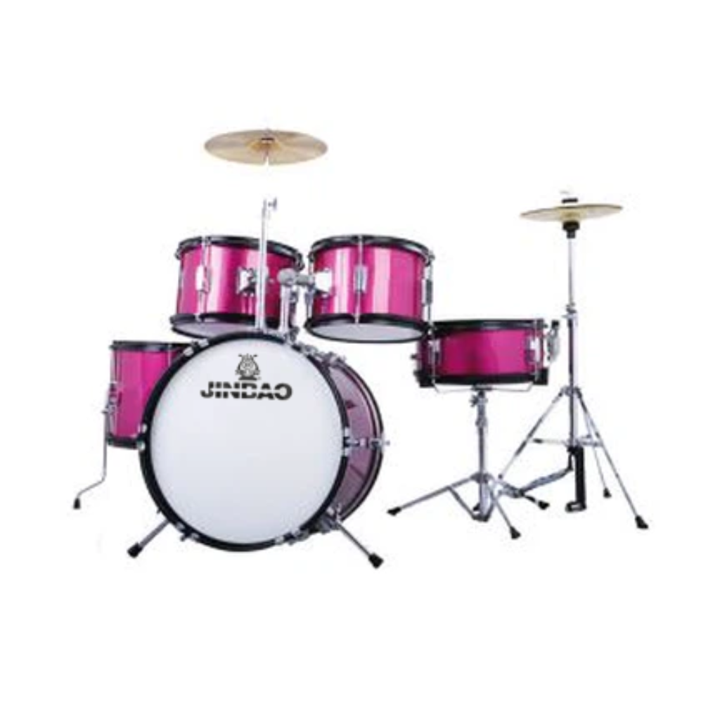 Jinbao JBJ1045PK Junior 5-Piece Drum Kit – Pink