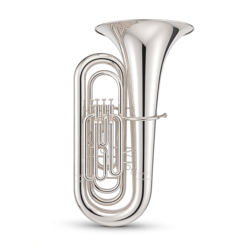 Jinyin 4 Valve Tuba JYTUE180S Silver Plated — view 1