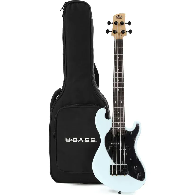 Kala Solidbody U-Bass Electric Bass Guitar - Powder Blue — view 3