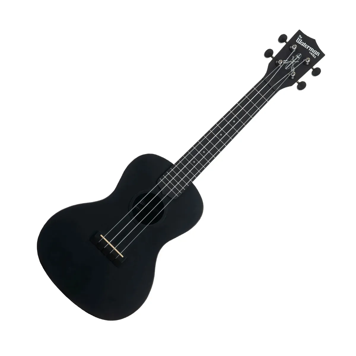 Kala Waterman Beach Collection Concert Ukulele - Black Sand — view 2