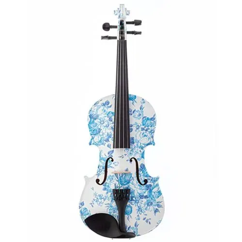 Kinglos YZ Series Art 4/4 Violin – Floral Blue — view 1