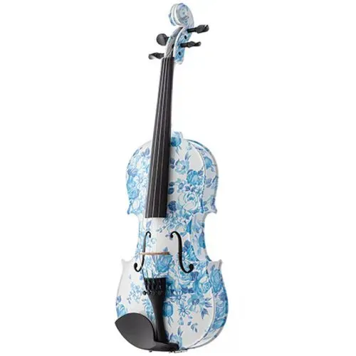 Kinglos YZ Series Art 4/4 Violin – Floral Blue — view 2