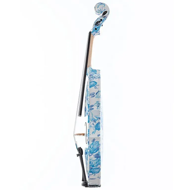 Kinglos YZ Series Art 4/4 Violin – Floral Blue — view 4