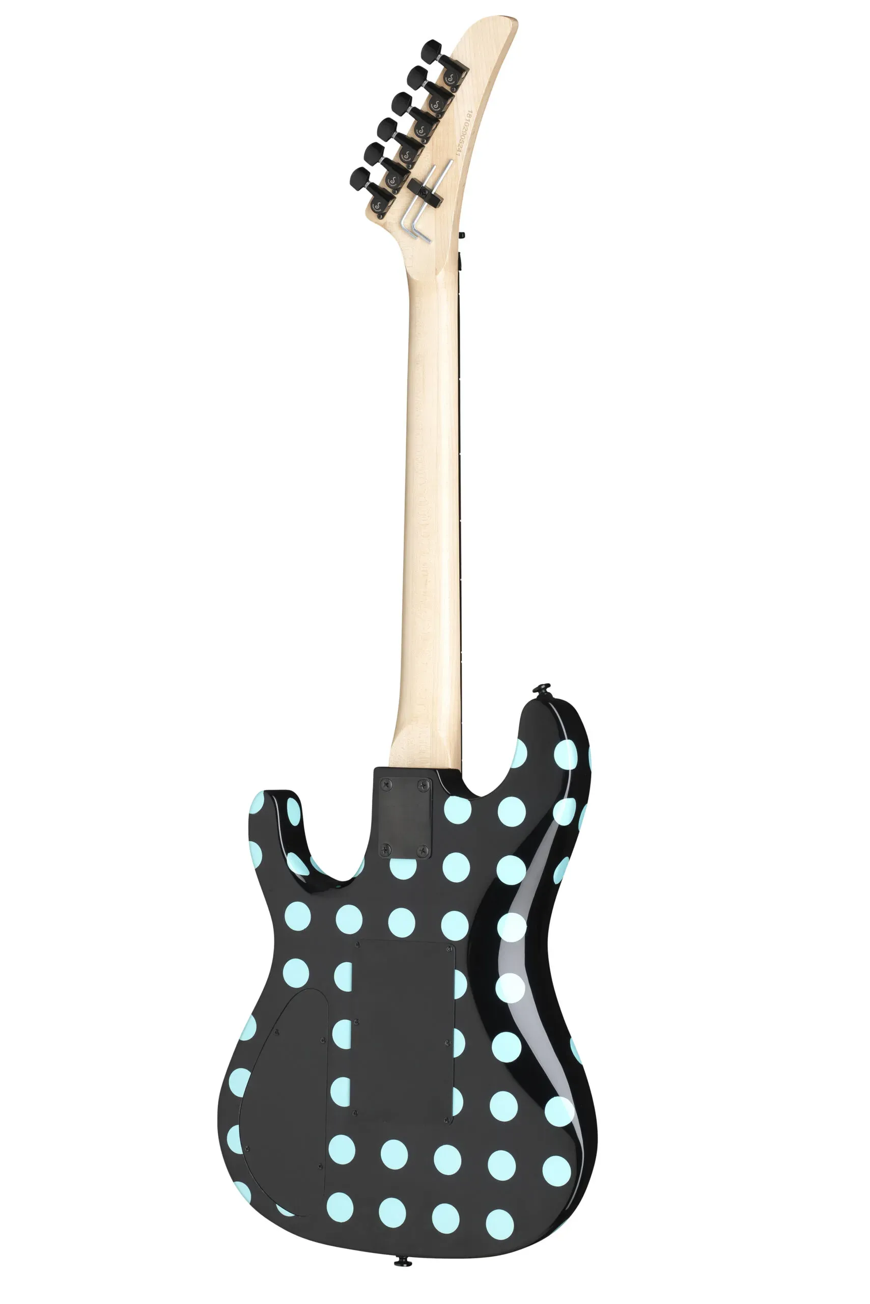 Kramer Nightswan Electric Guitar - Black with Blue Polka Dots — view 2