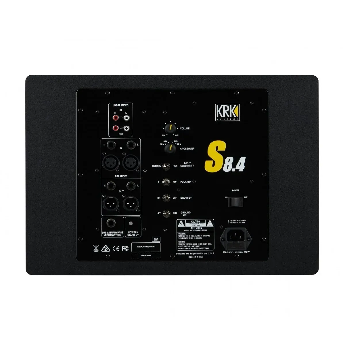 KRK S8.4 8 inch Powered Studio Subwoofer — view 3