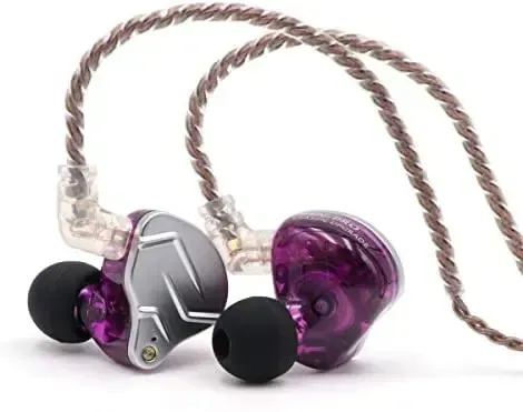 KZ ZSN Pro Hybrid Noise Isolating In Ear Monitor Earphones - Purple