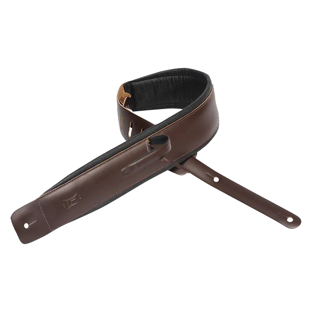Levy’s Larsen Leather Deluxe Guitar Strap – Dark Brown