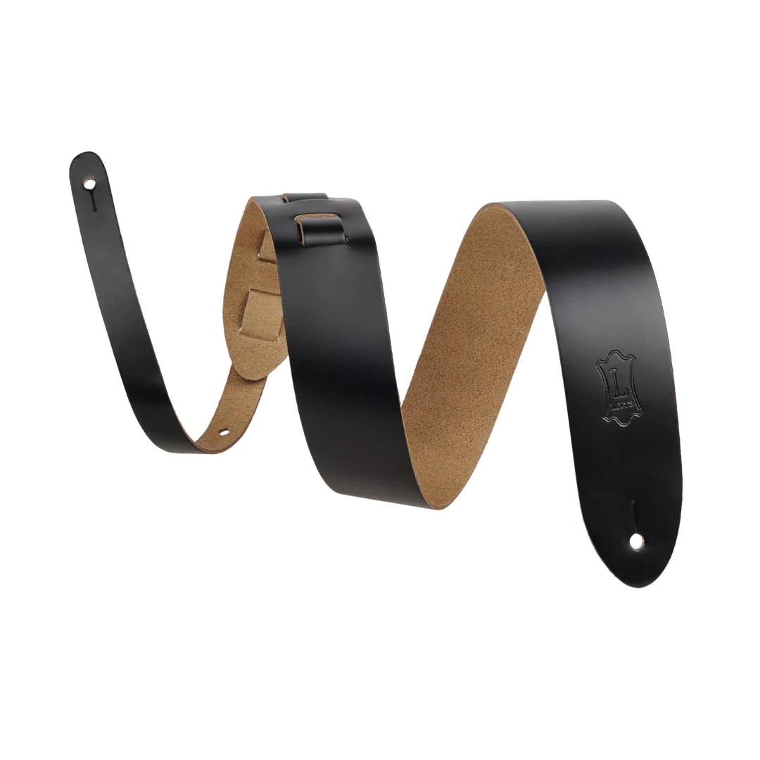 Levy’s M12 Chrome-Tan Leather Guitar Strap – Black