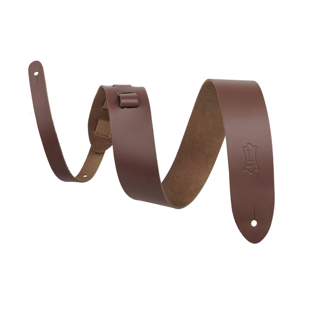 Levy’s M12 Chrome-Tan Leather Guitar Strap – Brown — view 1