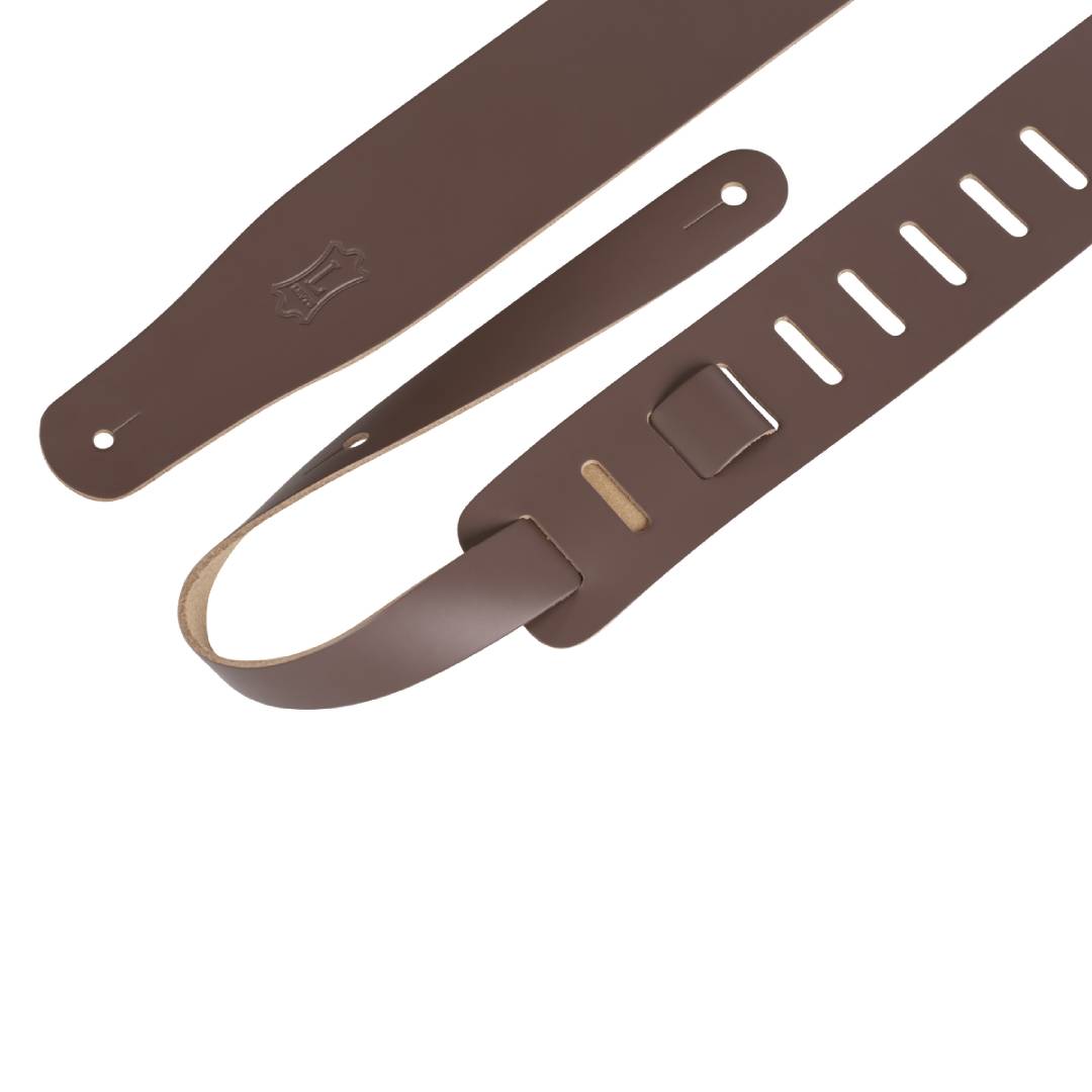 Levy’s M26 Chrome-Tan Leather Guitar Strap – Brown — view 3