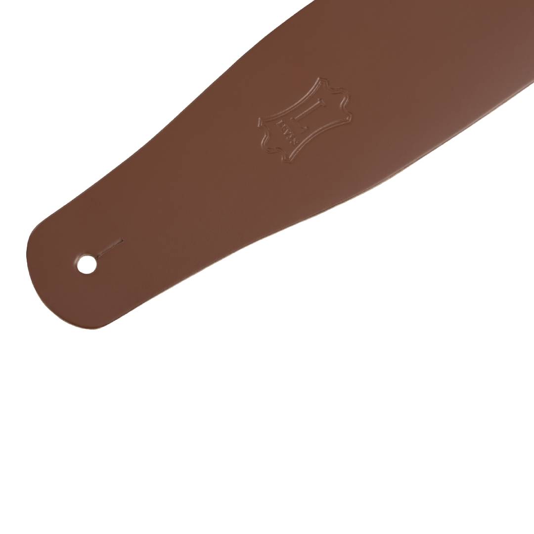 Levy’s Streamline Series 2.5″ Top Grain Leather Guitar Strap – Walnut — view 3