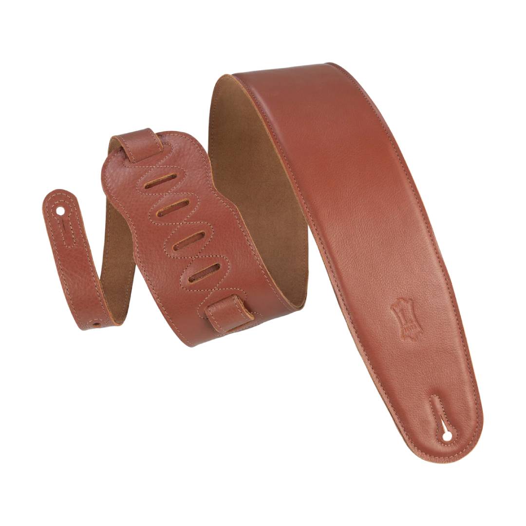 Levy’s M4GF-TAN 3.5-inch Padded Garment Leather Bass Strap – Tan — view 1