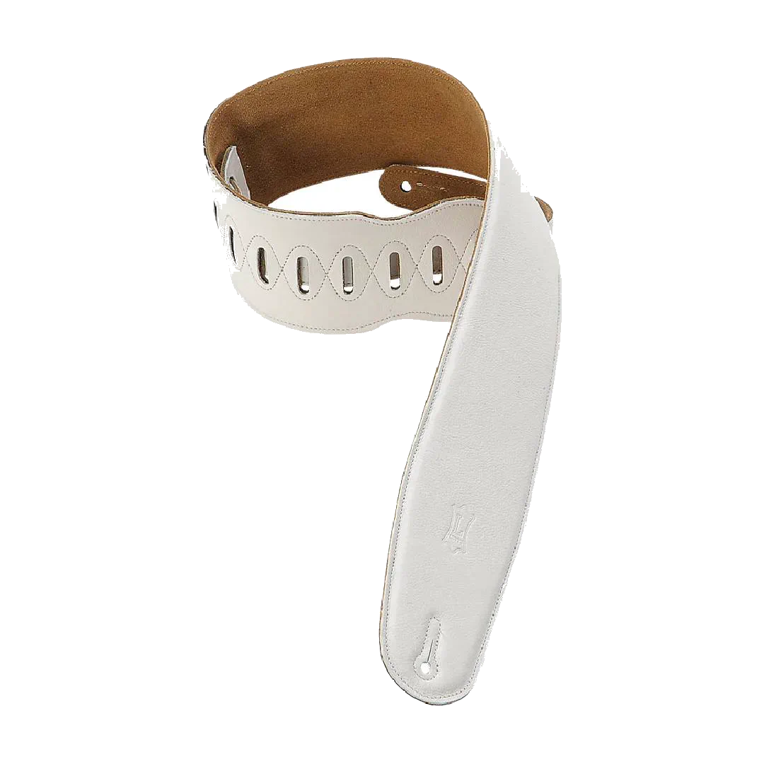 Levy’s M4GF-WHT 3.5-inch Padded Garment Leather Bass Strap – White — view 2