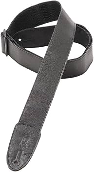 Levy’s M7GP-BLK Garment Leather Guitar Strap – Black — view 2