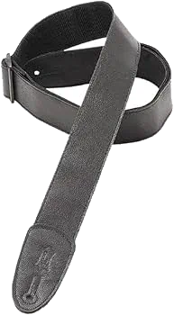 Levy’s M7GP-BLK Garment Leather Guitar Strap – Black — view 2