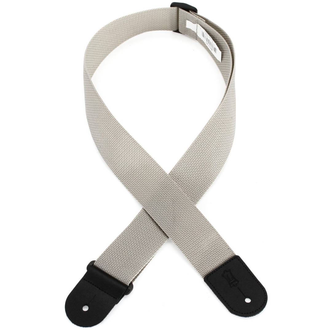 Levy’s Single Tone Series Polypropylene Guitar Strap – Grey — view 1