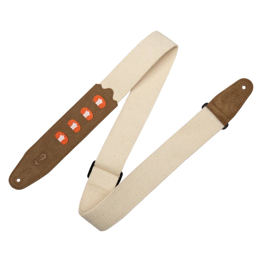 Levy’s MC2PH 2-inch Cotton Pickholder Guitar Strap – Natural — view 1
