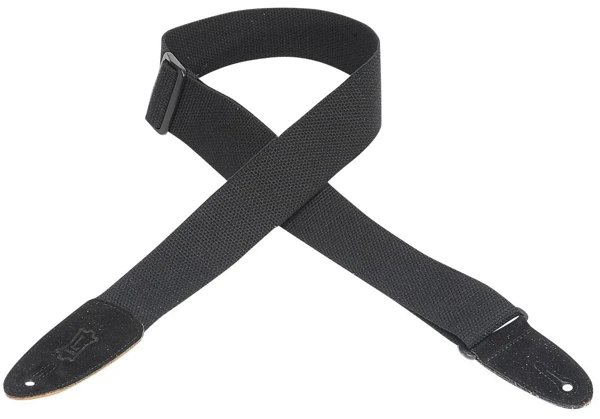 Levy’s MC8 Cotton Guitar Strap – Black — view 2