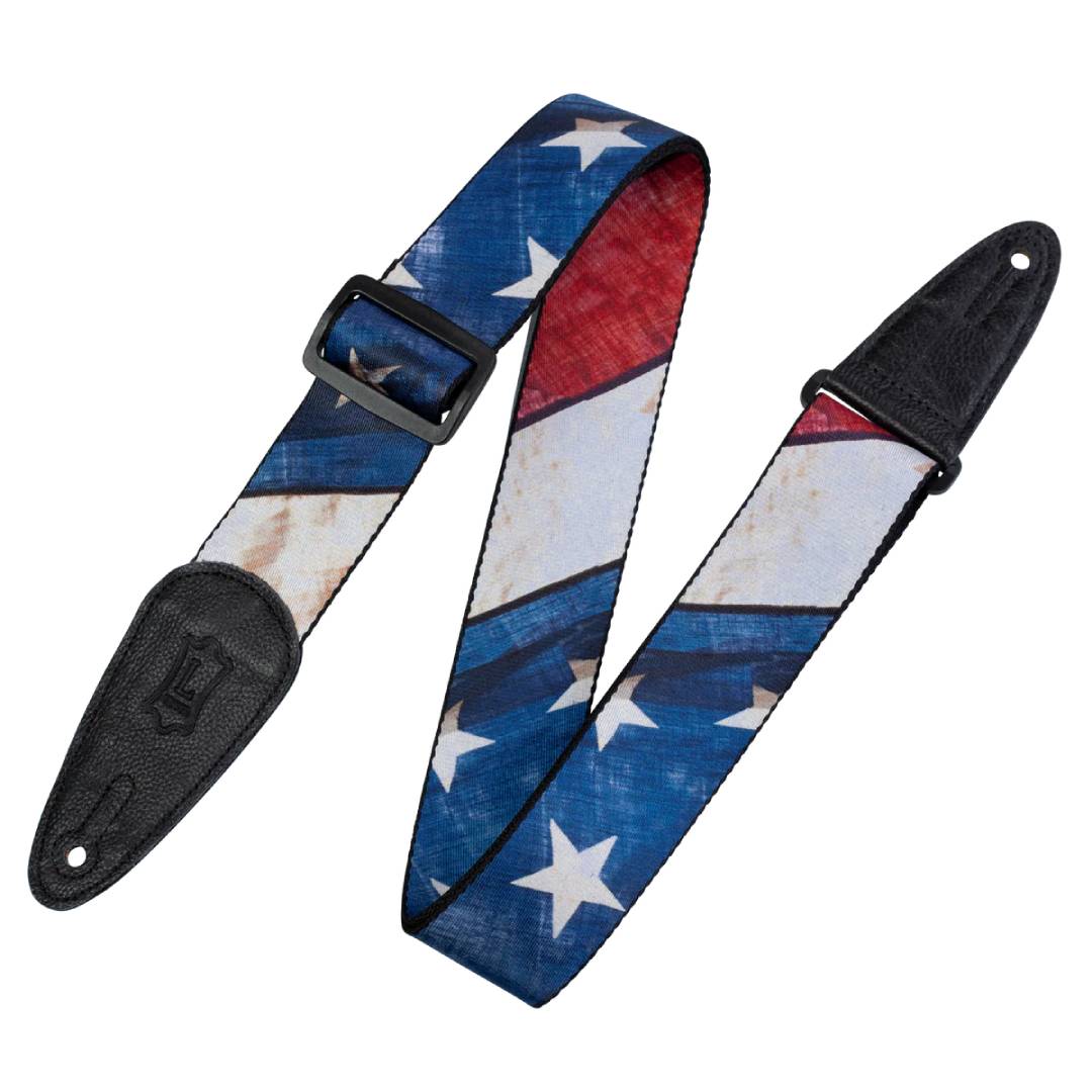 Levy’s MDP Polyester Guitar Strap – US Flag — view 1