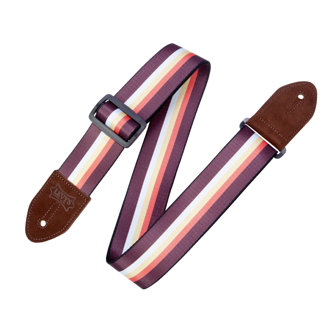 Levy’s MP2 Polyester Guitar Strap Suede Ends – 3 Bar — view 1