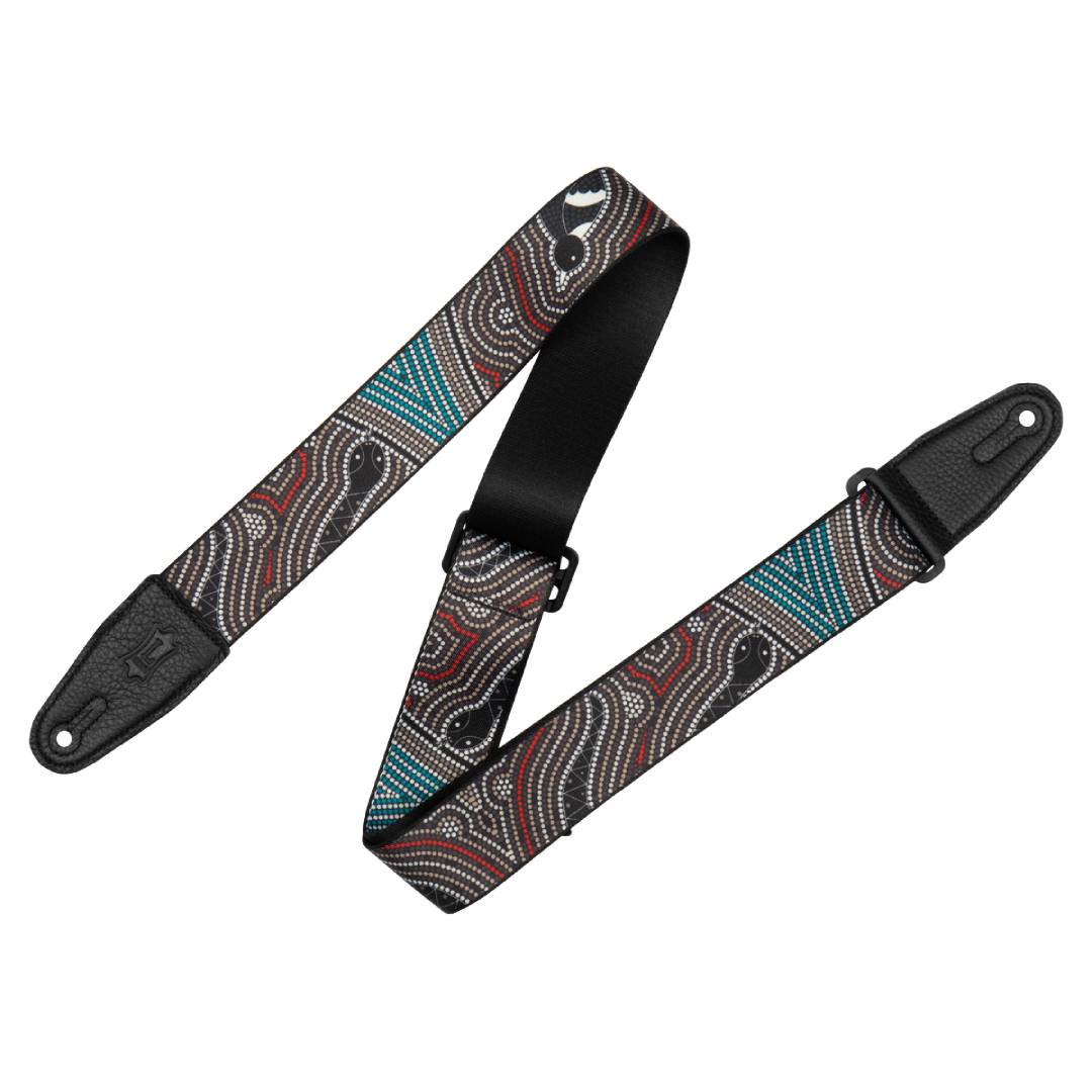Levy’s MP2DU 2-inch Poly Down Under Guitar Strap – Bird and Snake