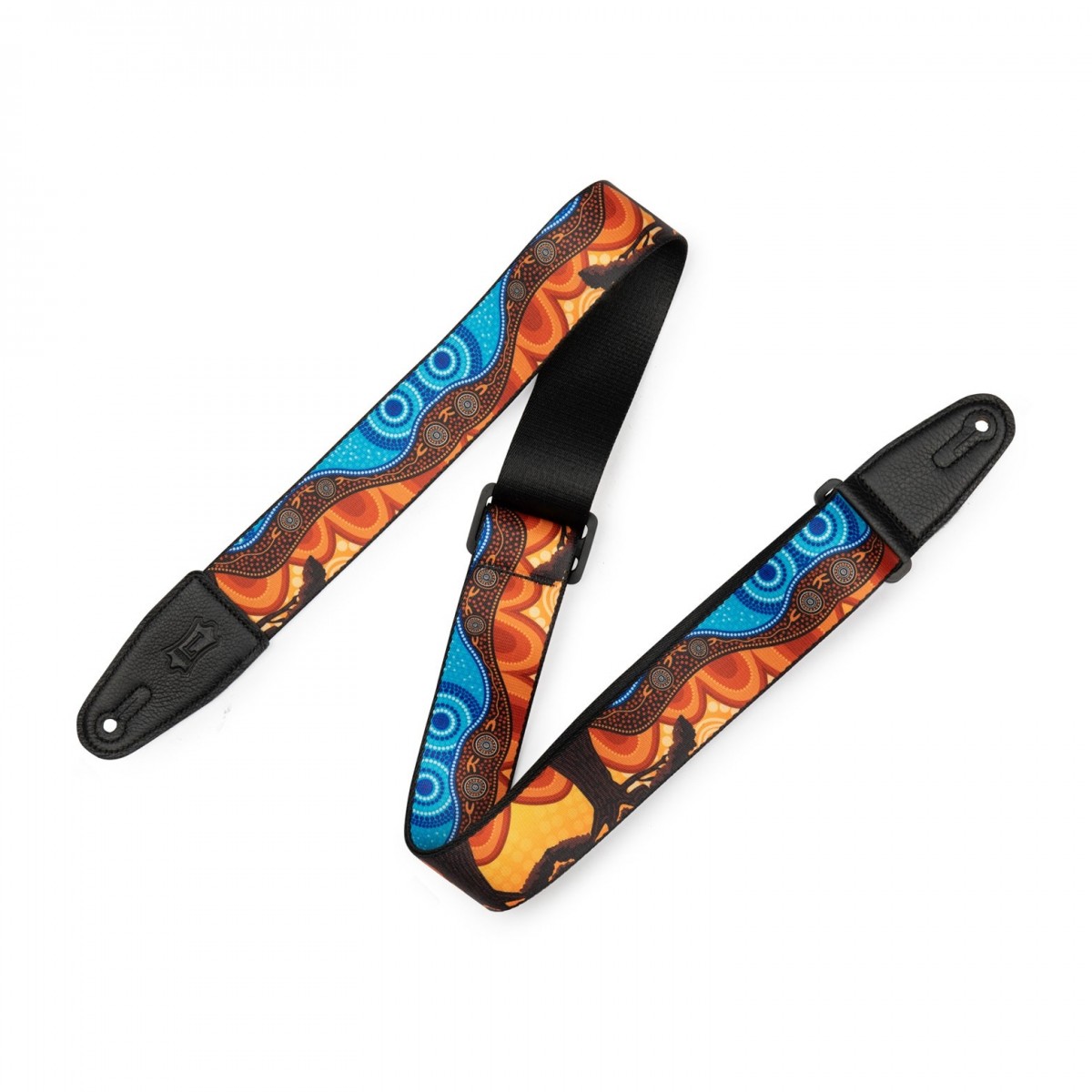 Levy’s MP2DU 2-inch Poly Down Under Guitar Strap – Landscape — view 1