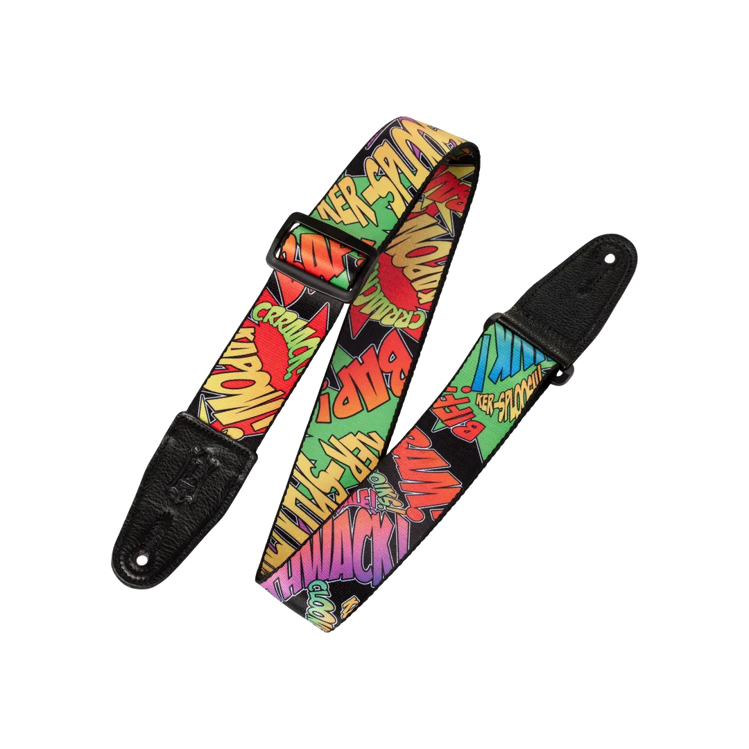 Levy’s MPD2 Polyester Guitar Strap – Onomatopoeia — view 1