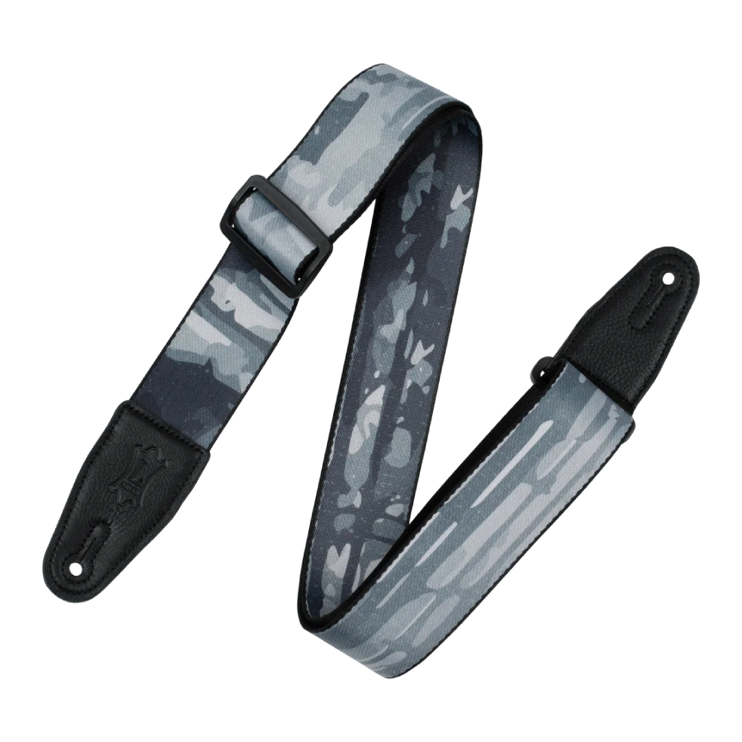 Levy’s MPD2 Polyester Guitar Strap – Grey Abstract Tree Motif