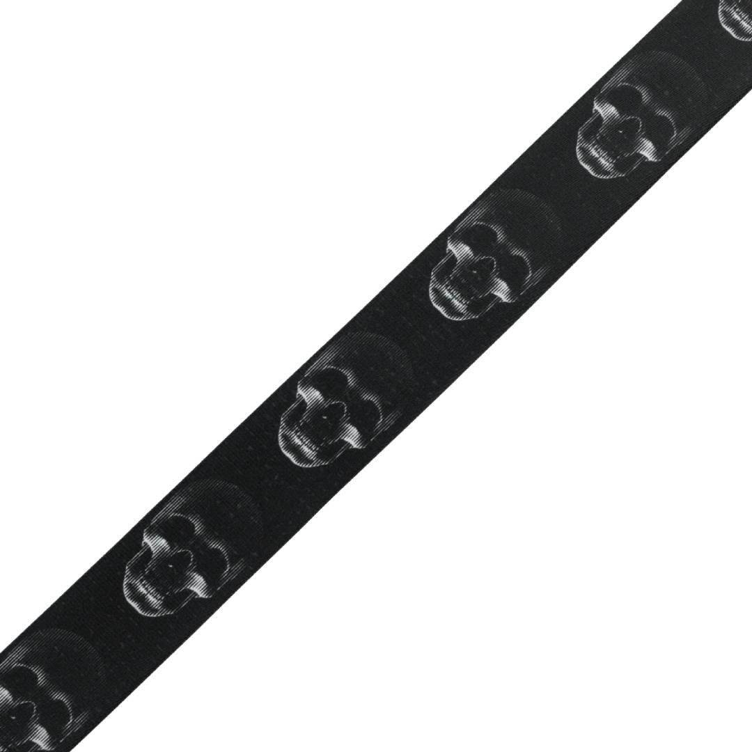 Levy’s MPD2 Polyester Guitar Strap – Black & White Skulls — view 3