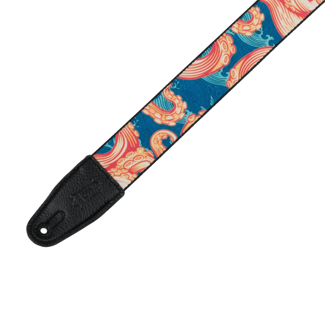 Levy’s MPD2 Polyester Guitar Strap – Tentacles & Waves — view 3