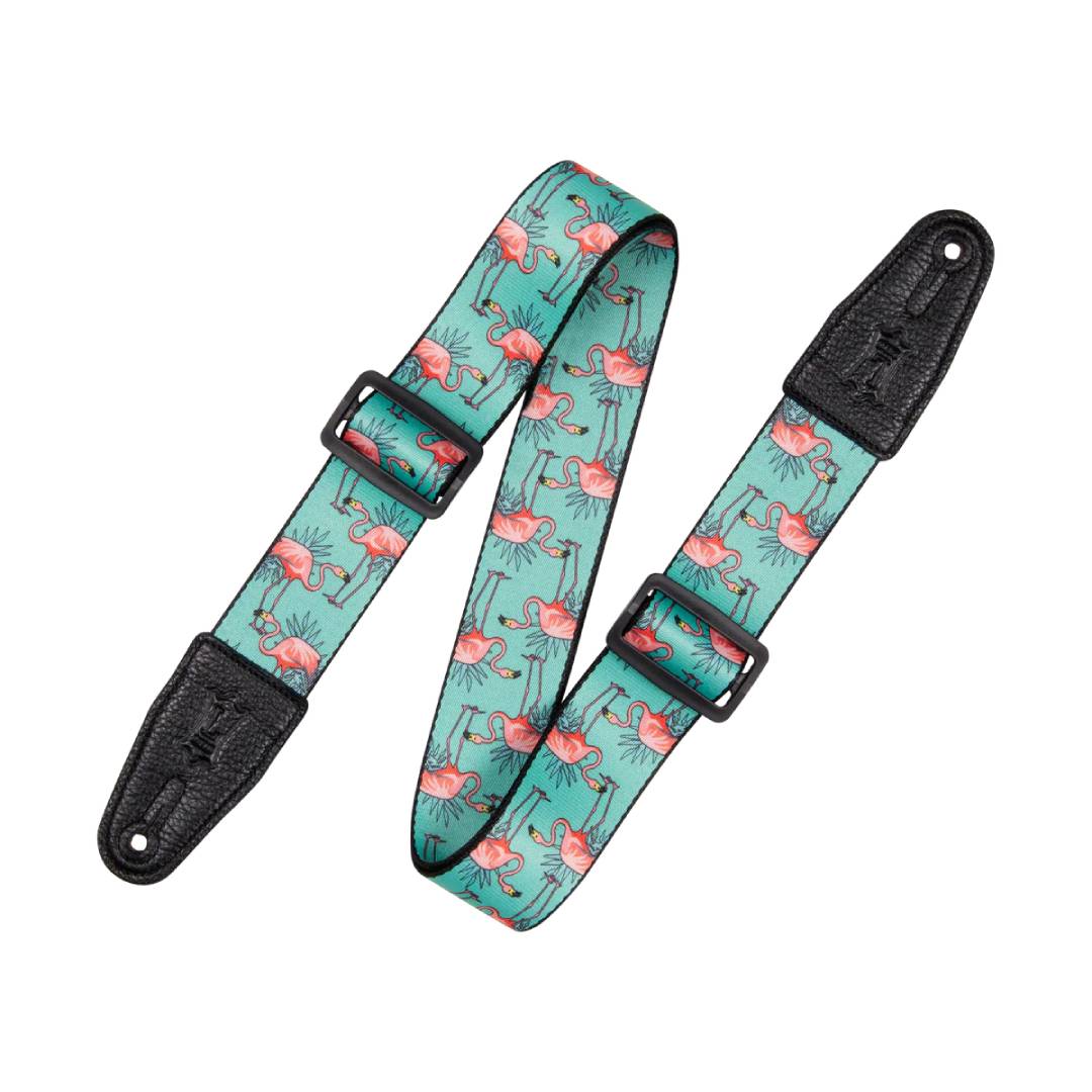 Levy’s MPD2 Polyester Guitar Strap – Flamingos