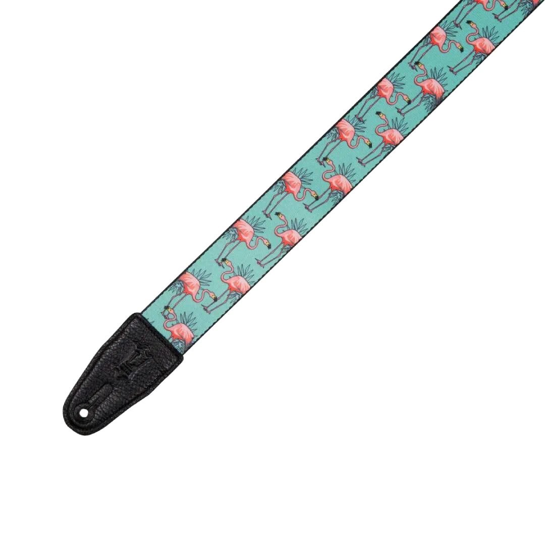 Levy’s MPD2 Polyester Guitar Strap – Flamingos — view 3