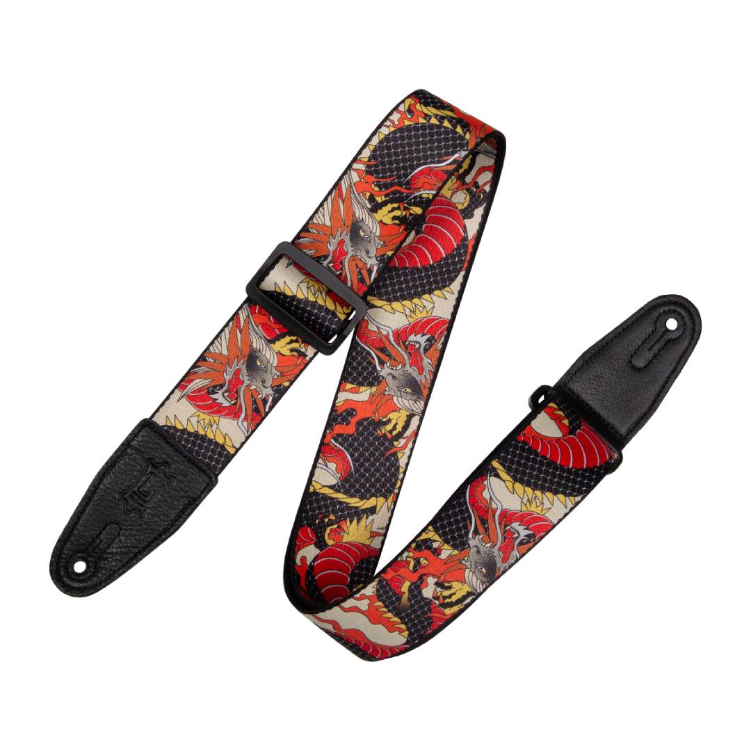 Levy’s MPD2 Polyester Guitar Strap – Japanese Traditional Dragon — view 1
