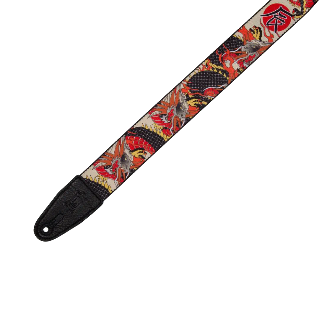 Levy’s MPD2 Polyester Guitar Strap – Japanese Traditional Dragon — view 2