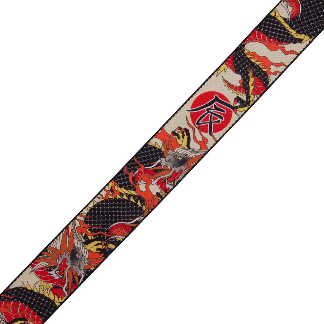 Levy’s MPD2 Polyester Guitar Strap – Japanese Traditional Dragon — view 3