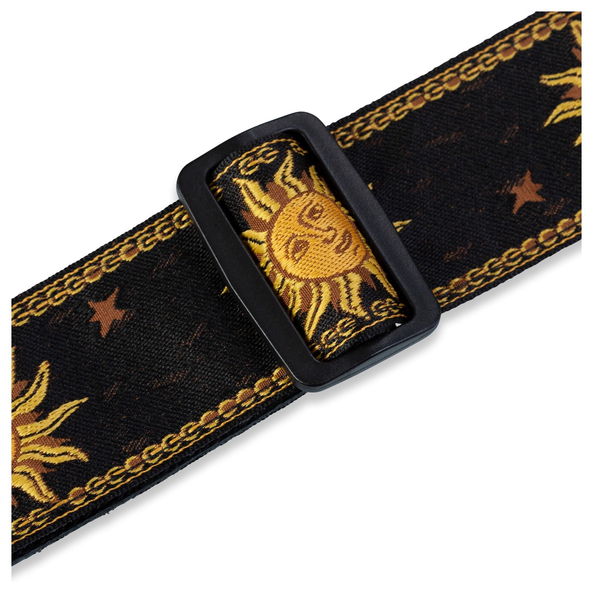 Levy’s MPJG Sun Polyester Guitar Strap – Black/Yellow — view 3