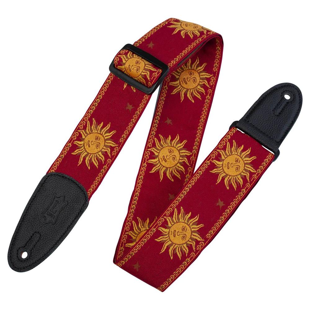 Levy’s MPJG ’60s Sun Polyester Guitar Strap – Red — view 1